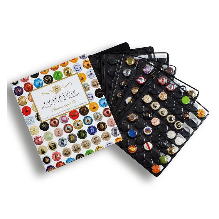 Álbum Leuchtturm para coleccionar placas de cava/champagne, incluye 5 hojas COMPART Negras