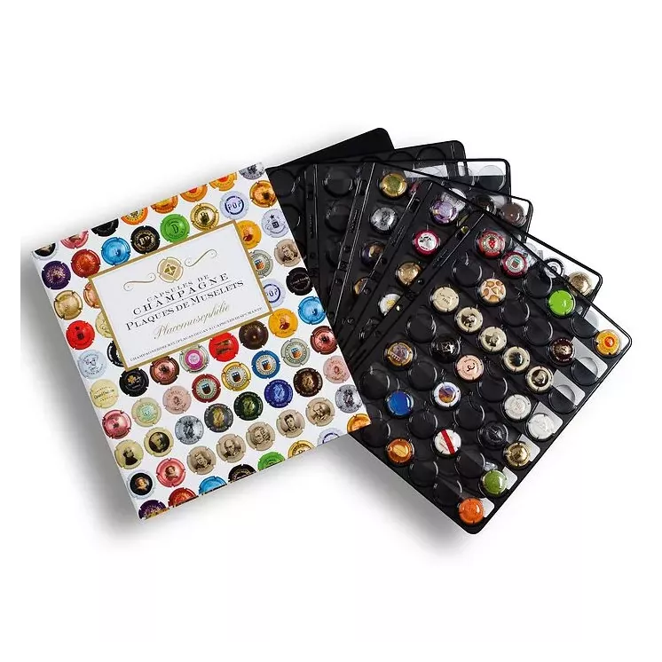 Álbum Leuchtturm para coleccionar placas de cava/champagne, incluye 5 hojas COMPART Negras