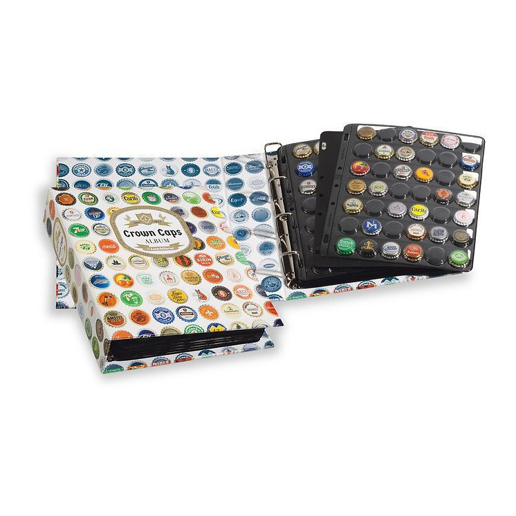 Álbum Leuchtturm para coleccionar placas de cava/champagne, incluye 5 hojas COMPART Negras (Ingles)