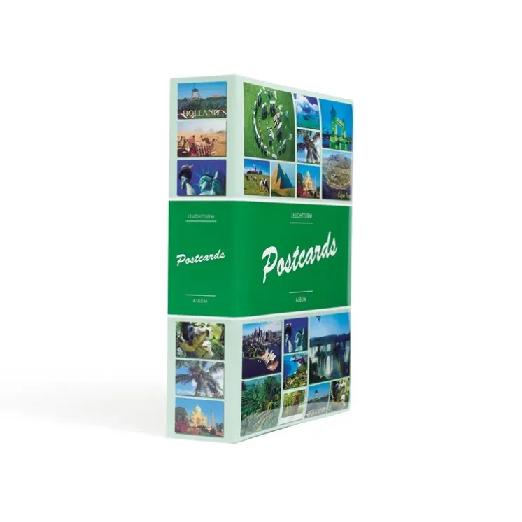 Álbum Leuchtturm POSTCARDS – Capacidad 200 Postales – Fundas Claras y Resistentes
