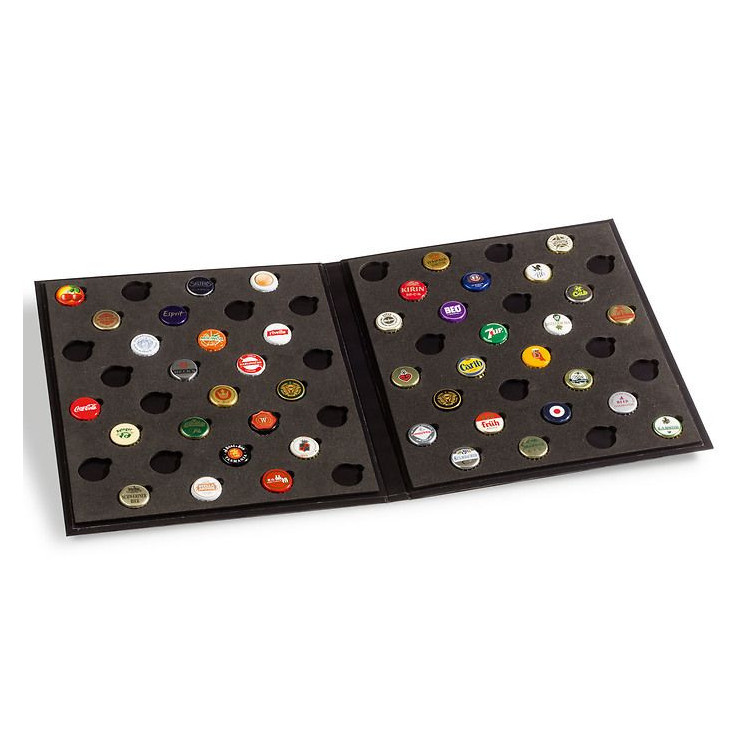 Álbum PRESSO Leuchtturm para coleccionar 64 tapones de botellas