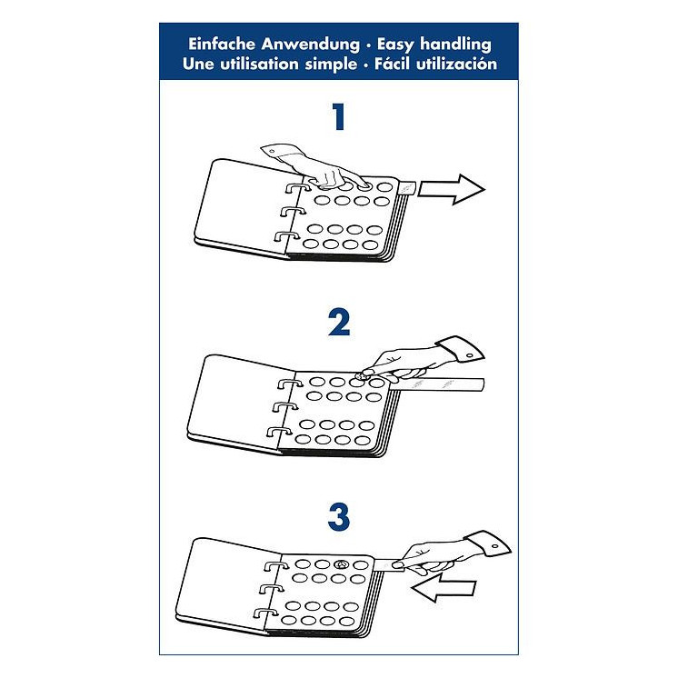 Hojas de monedas VISTA Leuchtturm, Euro neutral cada una para 2 juegos de monedas por hoja -  2 und.