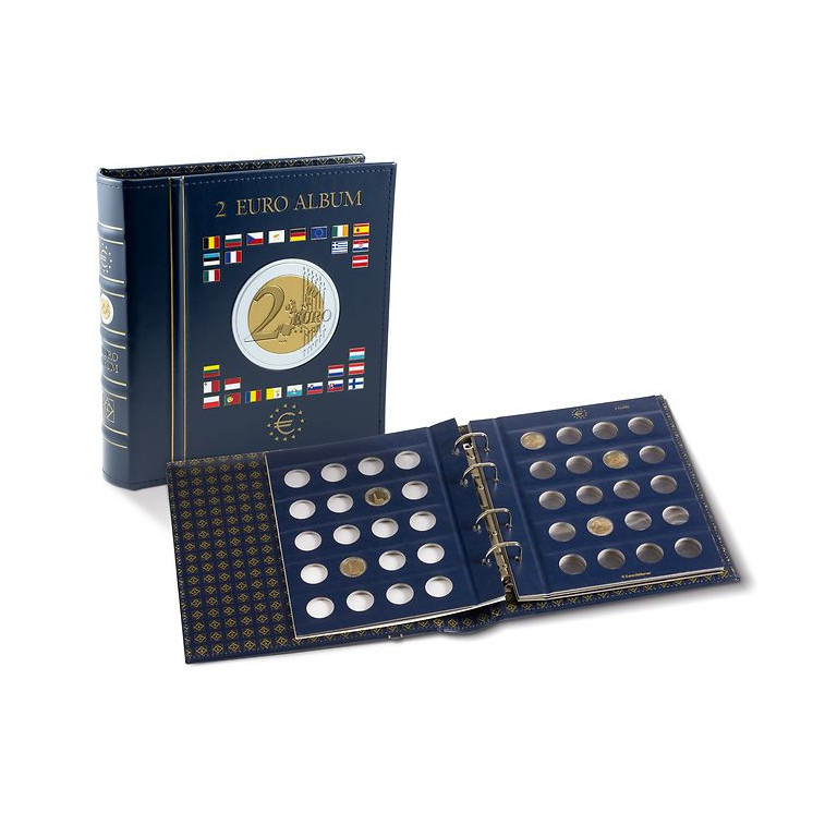 Álbum OPTIMA Leuchtturm coleccionar monedas de 2-Euro, incl. funda. protectora, no incl. hojas